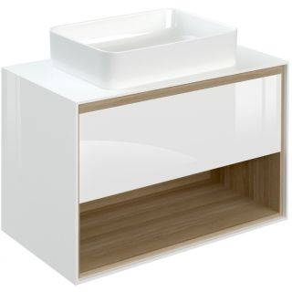 Тумба под раковину Cersanit LOUNA SZ-LOU80-BL/Wh 80см